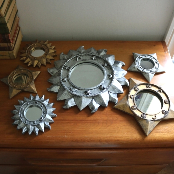 Vintage Silver Celestial sun mirror - Picture 4 of 4